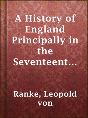 cover image of A History of England Principally in the Seventeenth Century, Volume I (of 6)